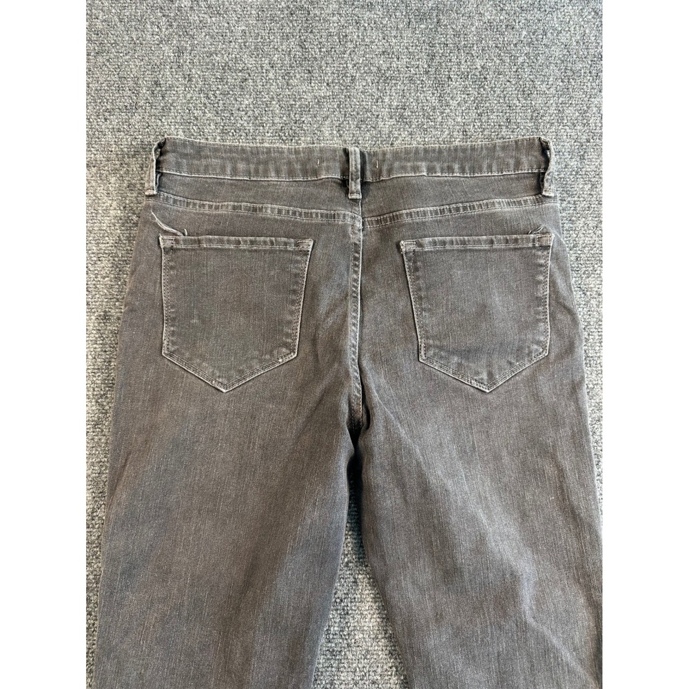 Free People Womens Mid Rise Flare Jeans Frayed Hem Charcoal Grey Size 29 - Picture 5 of 10
